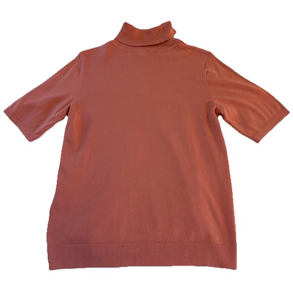 NWT Anne Klein Pink Short Sleeve Women’s Turtleneck Shirt Size Large MSRP $79 - Picture 2 of 11